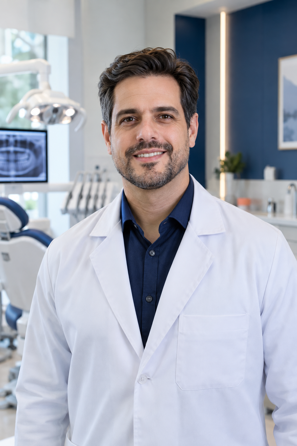 Dr. Gabriel Monteiro em seu consultório